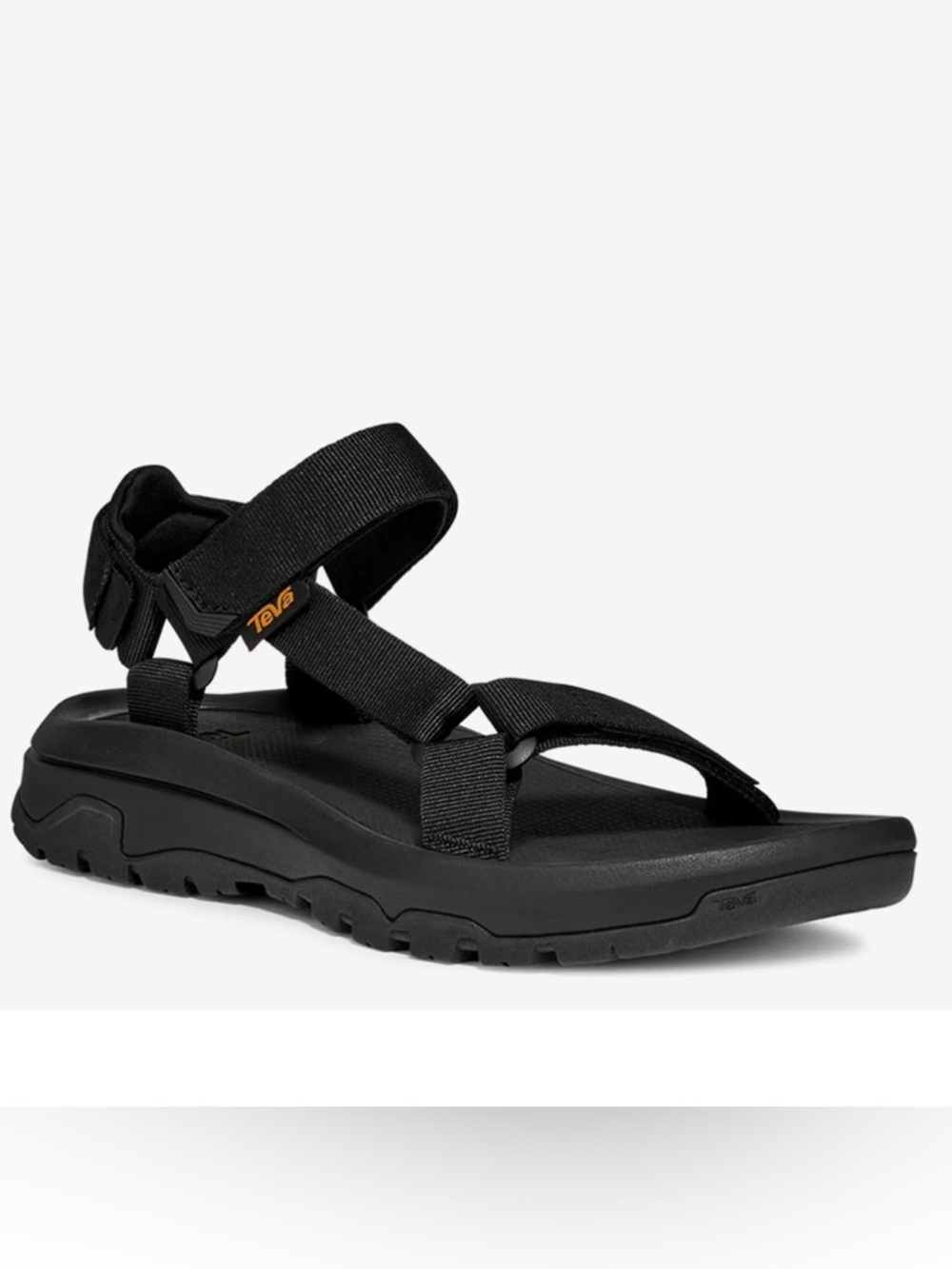 Teva Hurricane Men’s Black Outdoor Strap Sandal with Subtle Logo Size 10
